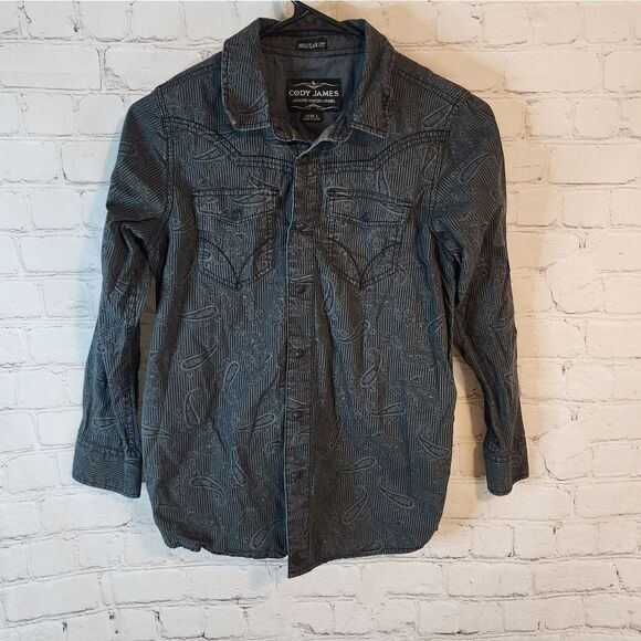 Boy's Cody James "Regular Fit" longsleeve pearl snapped shirt, size Large - Picture 1 of 4